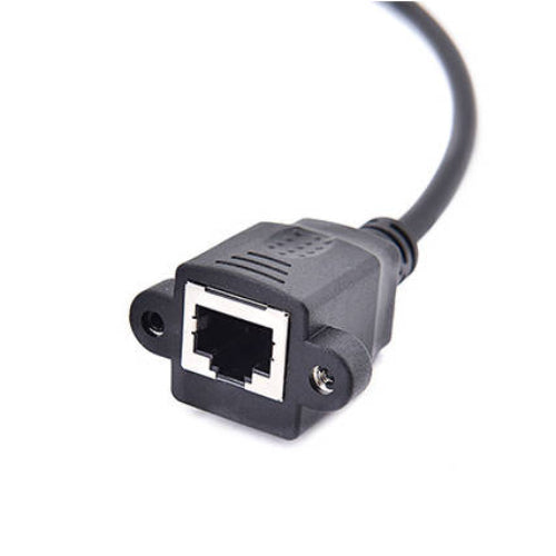 SYSTEM-S LAN cable 30 cm RJ45 socket to XLR 3 pin socket screw in black