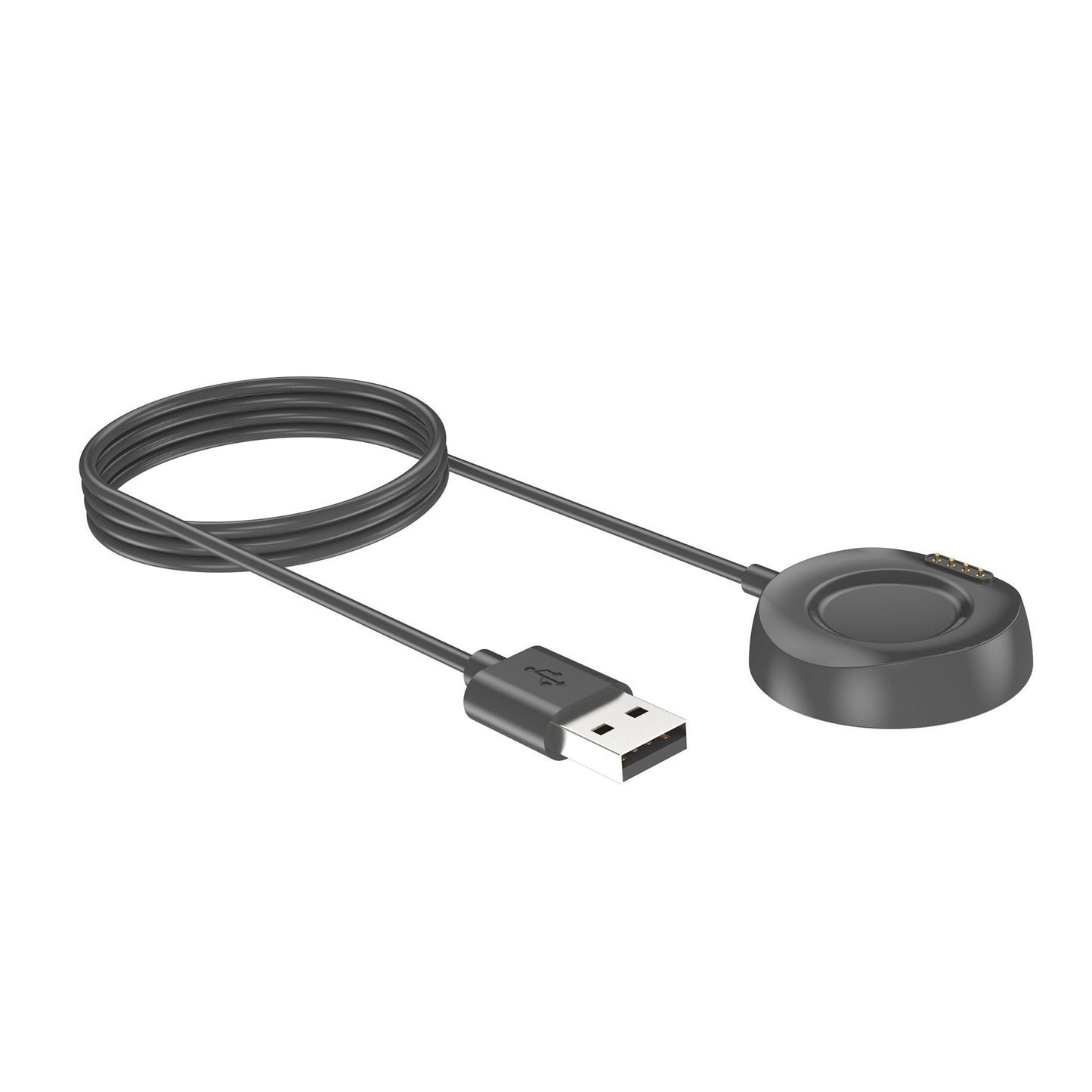 SYSTEM-S USB 2.0 Kabel 100 cm Ladestation für Xiaomi Huami Amazfit Nexo Smartwach Schwarz