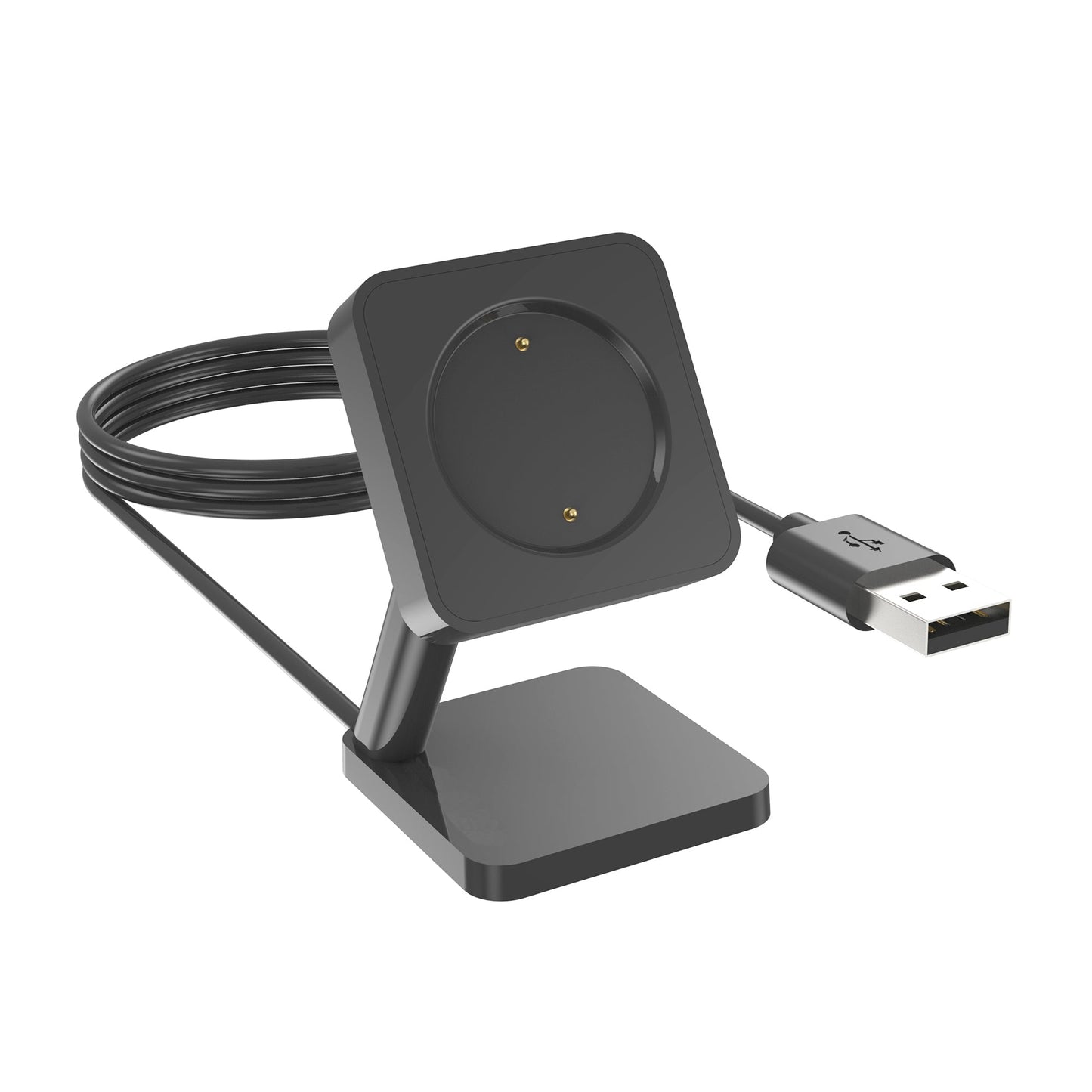 SYSTEM-S USB 2.0 Kabel 100 cm Ladestation für Amazfit GTR 4 3 GTS 4 3 Smartwatch Schwarz