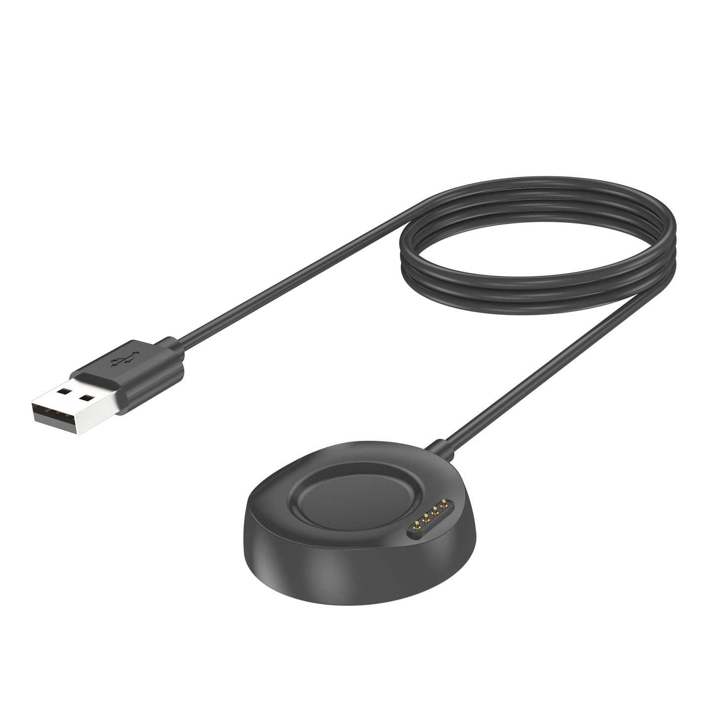 SYSTEM-S USB 2.0 Kabel 100 cm Ladestation für Xiaomi Huami Amazfit Nexo Smartwach Schwarz