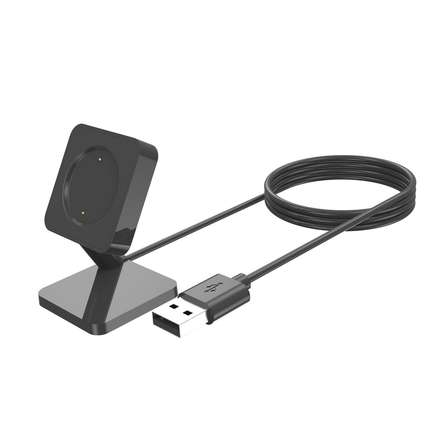 SYSTEM-S USB 2.0 Kabel 100 cm Ladestation für Amazfit GTR 4 3 GTS 4 3 Smartwatch Schwarz