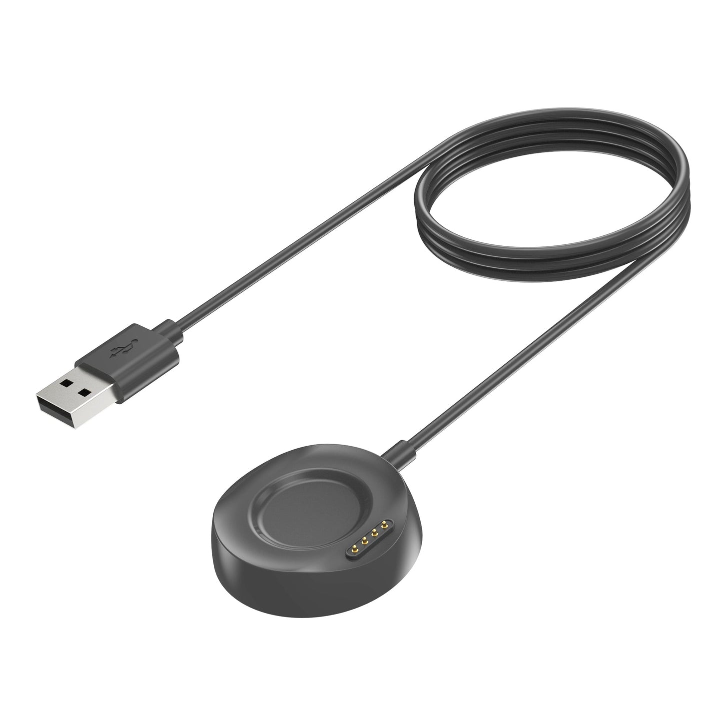 SYSTEM-S USB 2.0 Kabel 100 cm Ladestation für Xiaomi Huami Amazfit Nexo Smartwach Schwarz