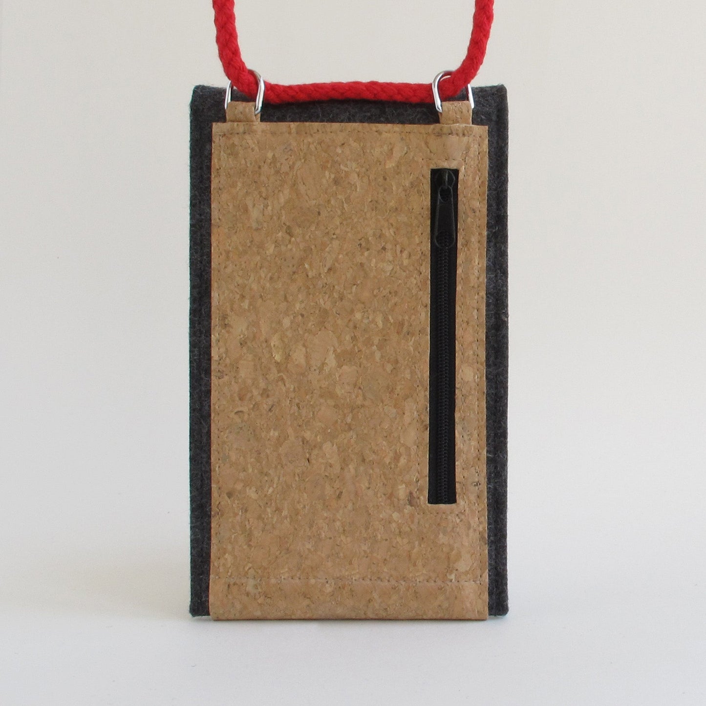 iPhone 16 Pro Max shoulder bag | Felt & cotton | anthracite - colorful | KEDJA