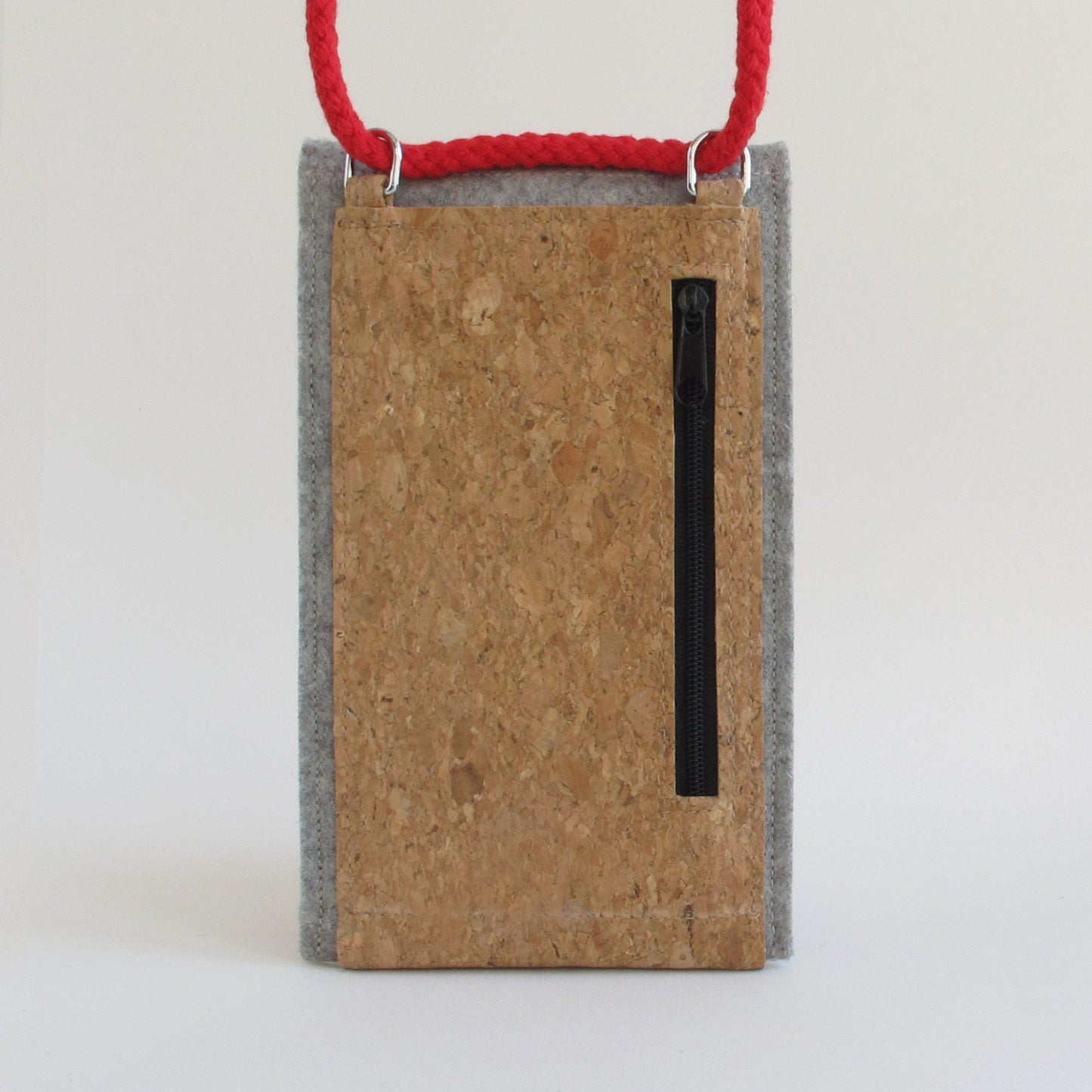 Shoulder bag for Xiaomi 14T Pro | made of felt and organic cotton | light gray - colorful | model KEDJA