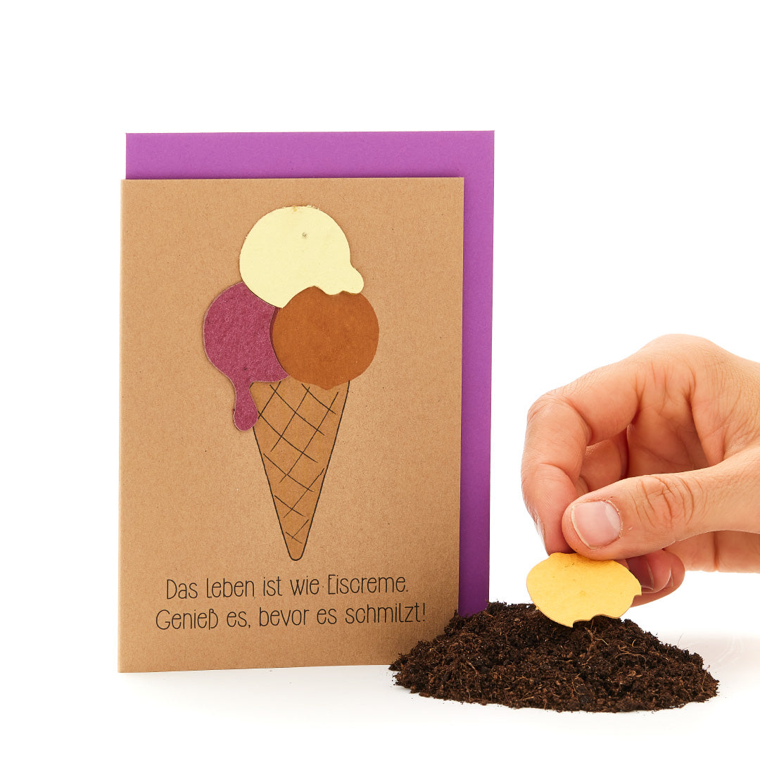 Greeting card "Life is like ice cream"