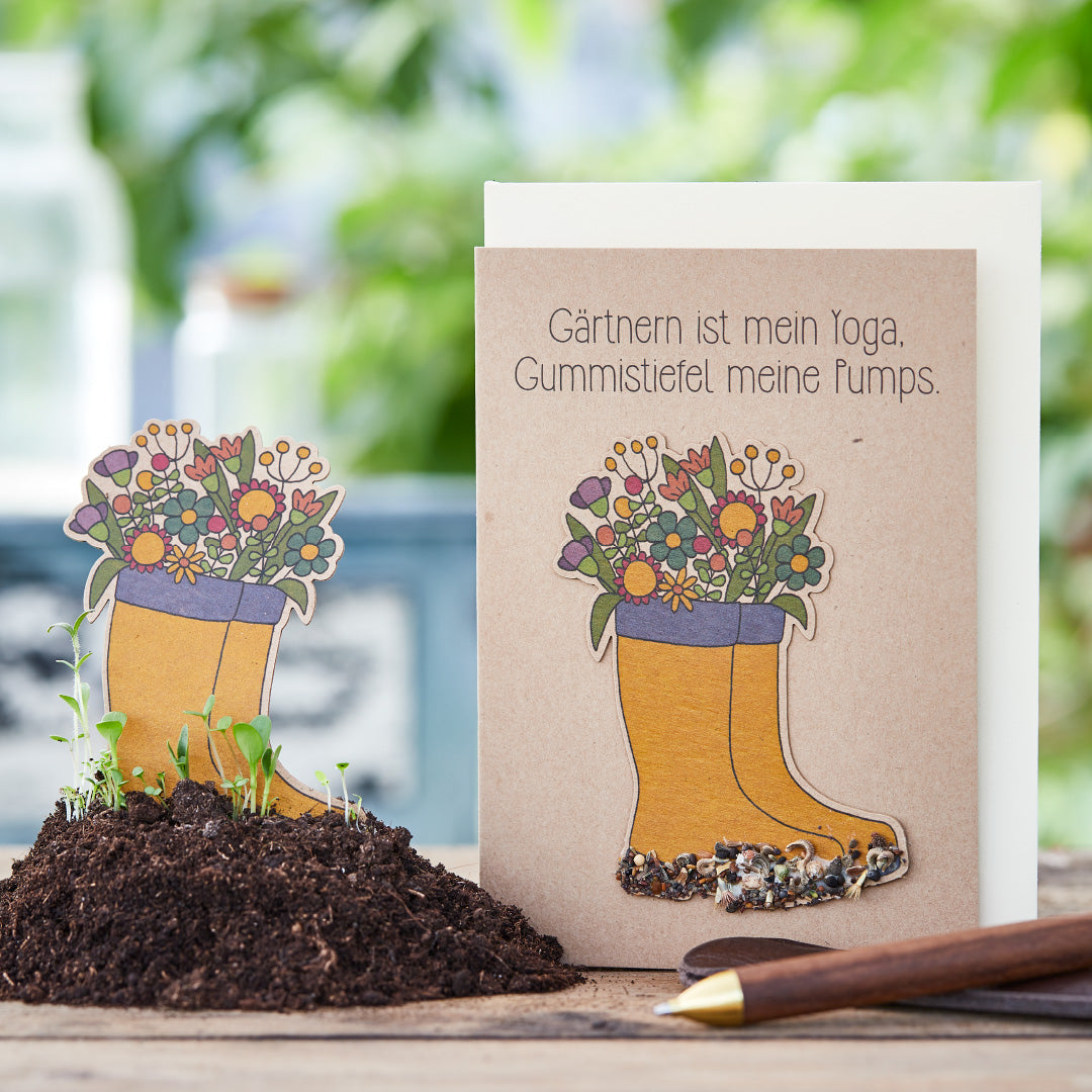 Greeting card "Gardening is my yoga"