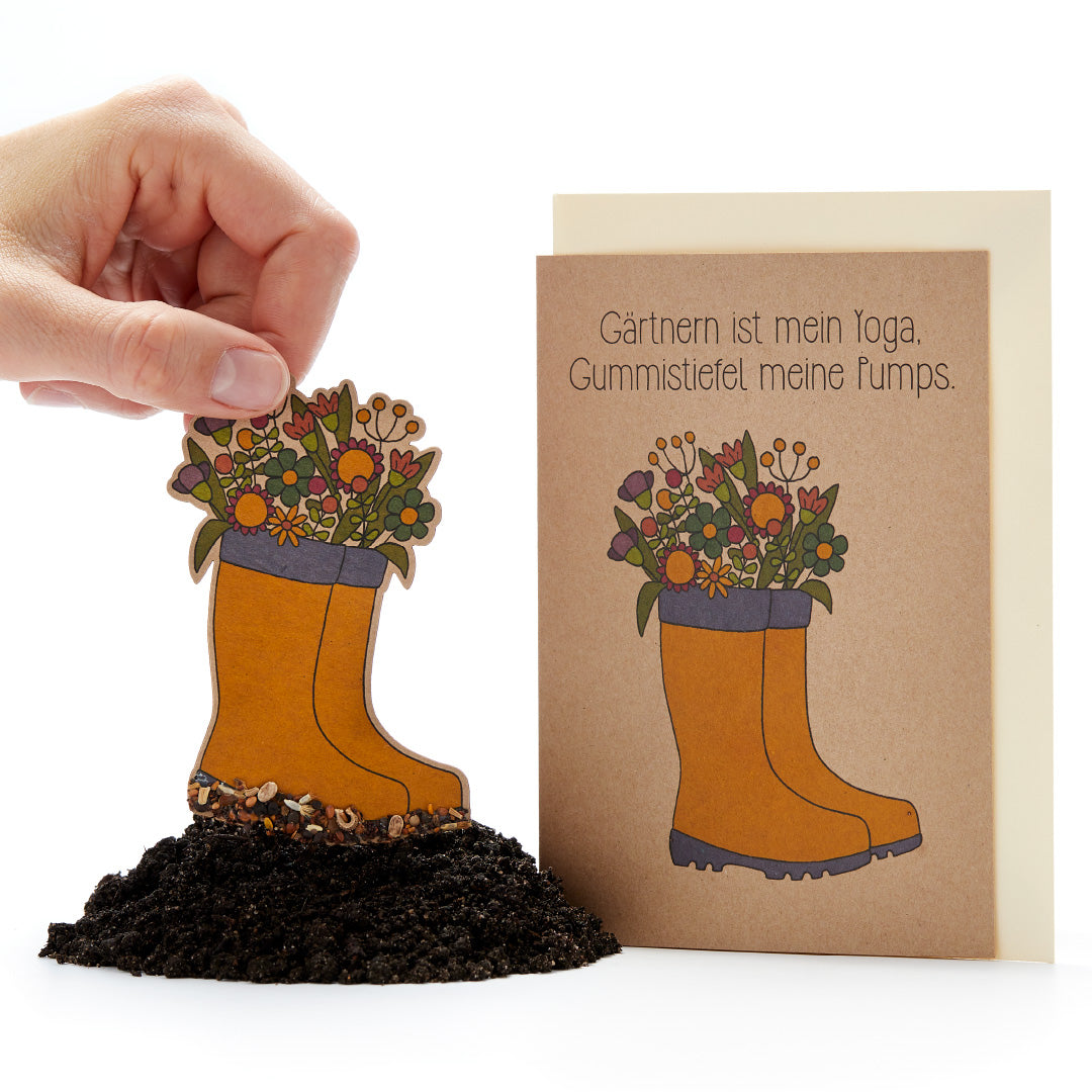 Greeting card "Gardening is my yoga"