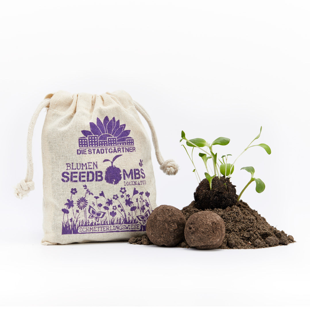 Seed bombs “Butterfly meadow” in a jute bag
