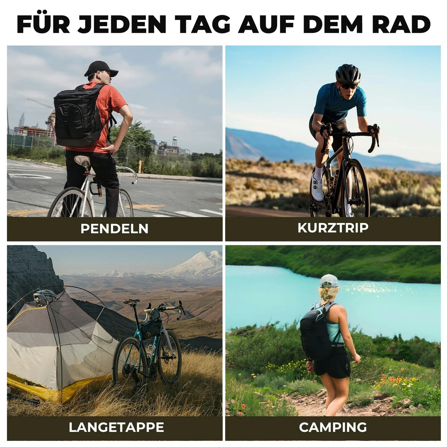 100% Wasserdichtes Gepäckträgertasche Gepäckträger für Vordergabel 7L AS-156 RideMate