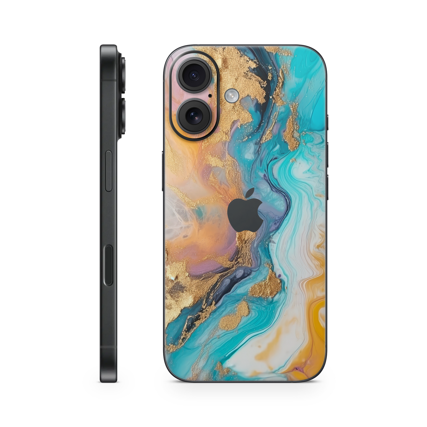 iPhone 16 Skin Gold Pastell