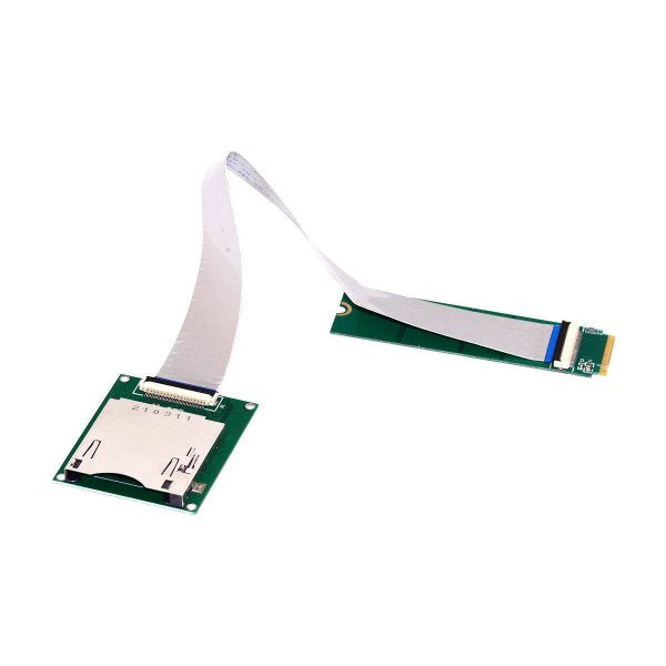 SYSTEM-S CFexpress Kabel 20cm Typ B Buchse zu NVME M-key M.2 NGFF Stecker Adapter in Grün