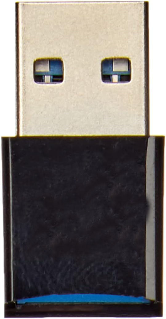 System-S Mini Adapter USB A 3.0 für microSD Karten Leser Card Reader Kartenlesegerät in Schwarz