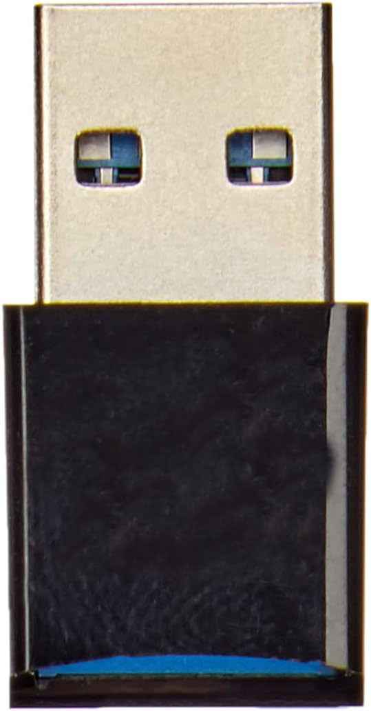 System-S Mini Adapter USB A 3.0 für microSD Karten Leser Card Reader Kartenlesegerät in Schwarz - DREIKS