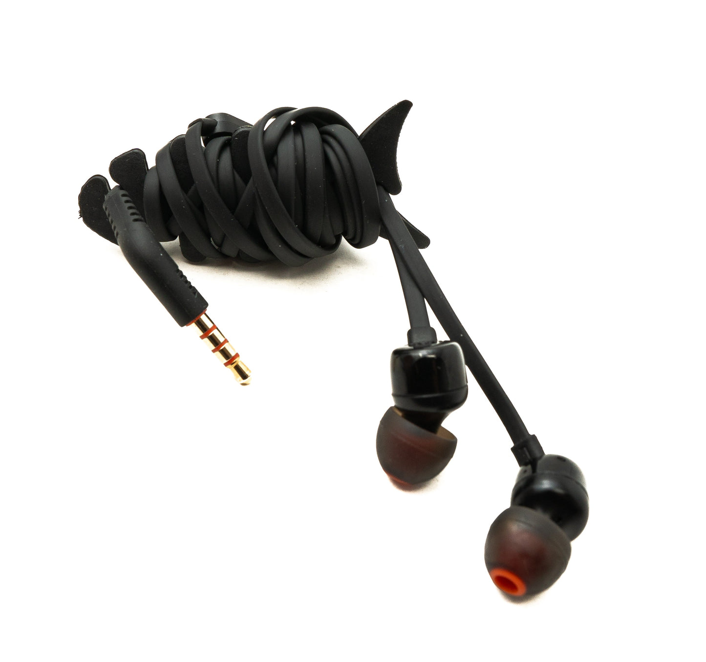 SYSTEM-S 10er Set Kabelmanager Wrap Kabelaufroller Fischform Silikon Aufwickler Kabelschutz in Schwarz