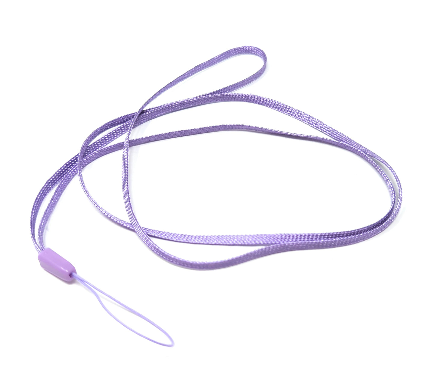 SYSTEM-S 5x Halsband Umhängeband Trageband mit Schlaufe in Lila für Smartphone MP3-Player