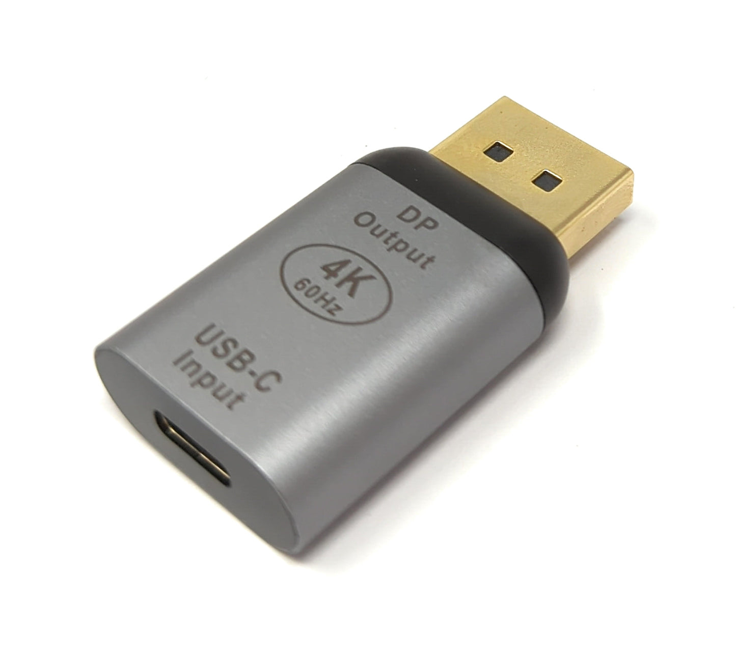SYSTEM-S USB Adapter 3.1 Typ C Buchse zu DisplayPort Stecker unidirektional DP 4K Kabel in Grau