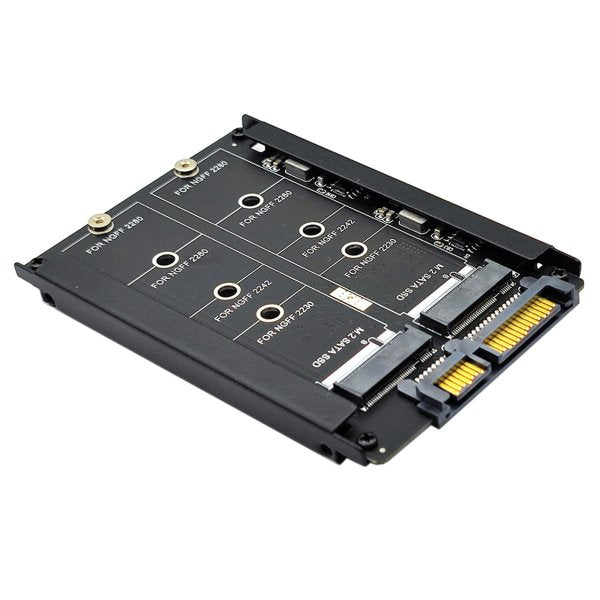 SYSTEM-S NGFF B+M Key Adapter 2x M.2 SSD Karte zu 2,5 Zoll SATA Combo HDD