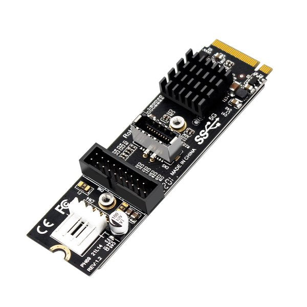 SYSTEM-S NVME cable 20 cm M-key NGFF male to USB 3.1 & 2.0 front panel type E female