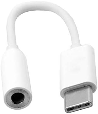SYSTEM-S Audio Kabel 3,5 mm Klinke zu USB 3.1 Typ C Stecker Adapter in Weiß