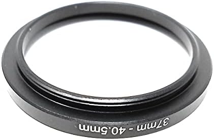 SYSTEM-S Objektiv Adapter 37 mm Gewinde zu 40,55 mm Step Up Ring in Schwarz für Filter