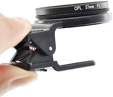 SYSTEM-S Universal Clip-on Klammer 37mm Polarisationsfilter Linse Objektiv für Smartphone Tablet PC
