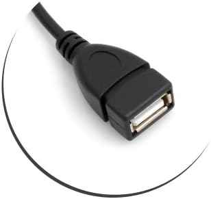 SYSTEM-S Mini USB 90° Grad links gewinkelt Winkelstecker auf USB Typ A (female) Buchse Kabel Daten- und Ladekabel 13 cm - DREIKS