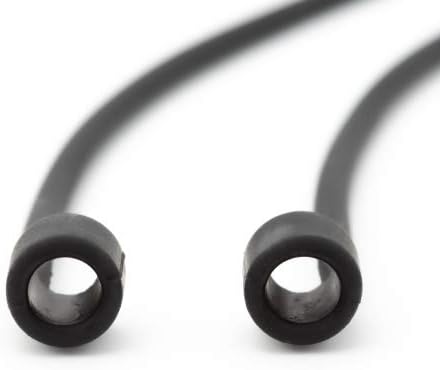 System-S 1x Silikon Halteband Holder für AirPods Kopfhörer in Schwarz