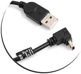 SYSTEM-S Mini USB Kabel 90° Grad aufwärts gewinkelt Winkel 27 cm