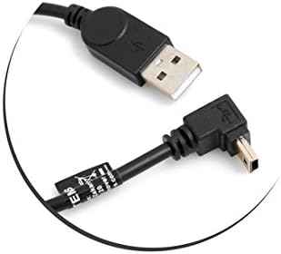 SYSTEM-S Mini USB Kabel 90° Grad aufwärts gewinkelt Winkel 27 cm - DREIKS
