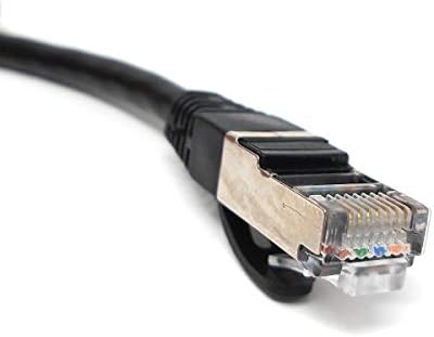 SYSTEM-S LAN Kabel 0,5 m RJ45 Stecker Ethernetkabel Netzwerkkabel Winkel in Schwarz