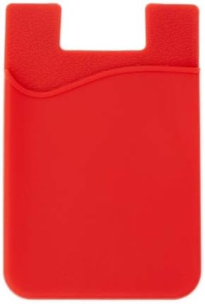 System-S 10x Smartphone Kartenhalter Silkonhülle Kartenetui in Rot
