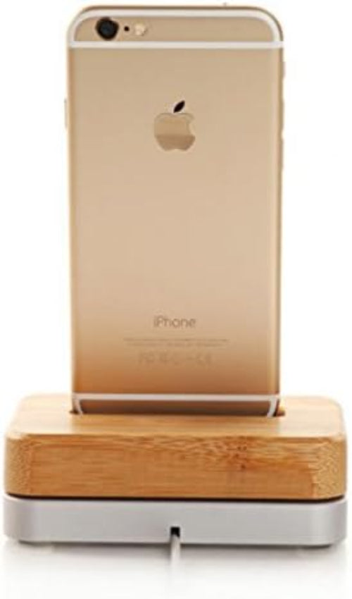 SYSTEM-S Handy Docking Ladestation aus Holz für iPhone 6 6S 6 Plus 6S Plus 5S 5C 4S