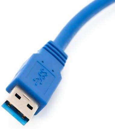 SYSTEM-S USB A 3.0 Stecker zu USB Typ B 3.0 Stecker 90° Rechts Gewinkelt Kabel 50 cm