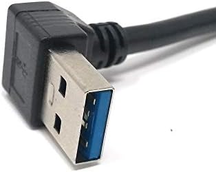 System-S USB Type A 3.0 Cable Up Angled to USB Type A 3.0 Panel Mount Cable 60cm