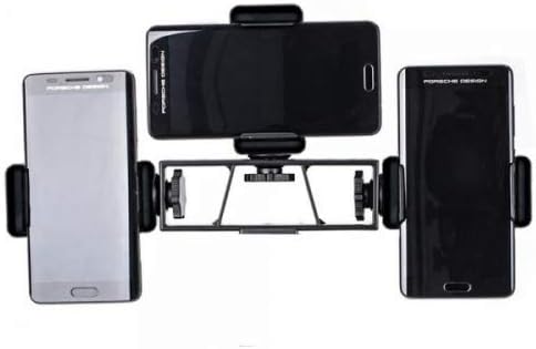 SYSTEM-S Dreifach Halterung mit Befestigungen für Kamera Mikrofon Smartphone Größe L