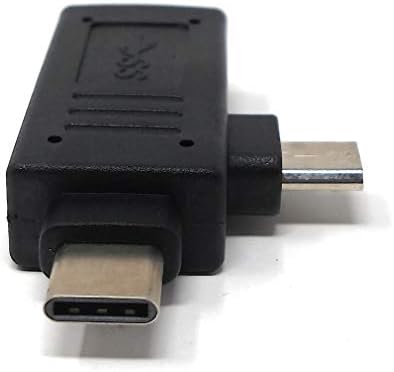 SYSTEM-S USB 3.1 Y Adapter Typ C Stecker + 2.0 Micro Stecker zu 3.0 Typ A Buchse Adapter
