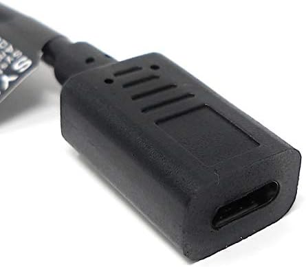 SYSTEM-S USB 3.1 Kabel 25 cm Typ C Buchse zu Typ B Stecker Adapter in Schwarz