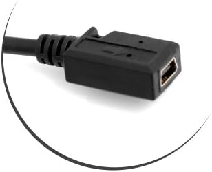 SYSTEM-S Mini USB (male) 90° Grad abwärts Winkel Kabel auf Mini USB (female) Adapter Kabel 27 cm