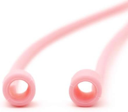 System-S 1x Silikon Halteband Holder für AirPods Kopfhörer in Pink