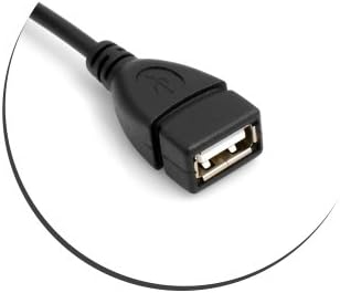 SYSTEM-S Mini USB Kabel 90° Grad rechts gewinkelt Winkelstecker auf USB Typ A Buchse Datenkabel Ladekabel 13 cm