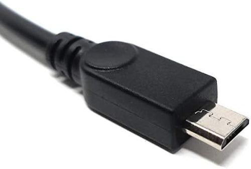 SYSTEM-S USB 2.0 Kabel 15 cm Micro B Stecker zu Mini B Buchse Adapter in Schwarz