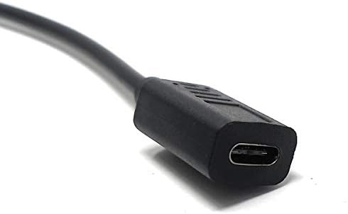 SYSTEM-S USB 3.1 cable 25 cm Type C female to Micro B male angle adapter in black