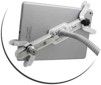 SYSTEM-S Abschließbarer Anti-Diebstahl Schwanenhals Tisch Halterung Showroom Halter mit Sicherheitsschloss für Tablet Pc 10"-12.6" Zoll - DREIKS