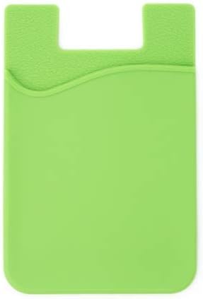 System-S 10x Smartphone Card Holder Silicone Case Card Case in Green