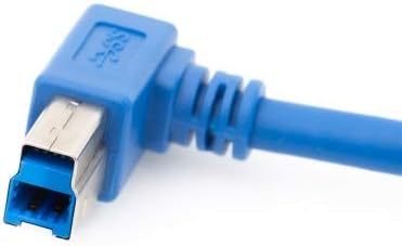 SYSTEM-S USB A 3.0 Stecker zu USB Typ B 3.0 Stecker 90° Rechts Gewinkelt Kabel 50 cm