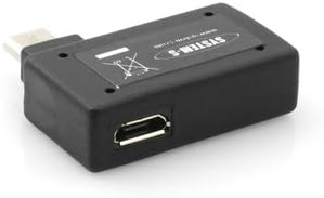System-S 90° Winkelstecker (linker Winkel) USB auf Micro USB OTG Host Cable Flash Drive Verbindung mit extra Micro USB Anschluss für Smartphone Tablet PC