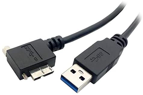System-S 5m USB Kabel 3.0 A zu Winkel Links 3.0 mit Feststellschraube