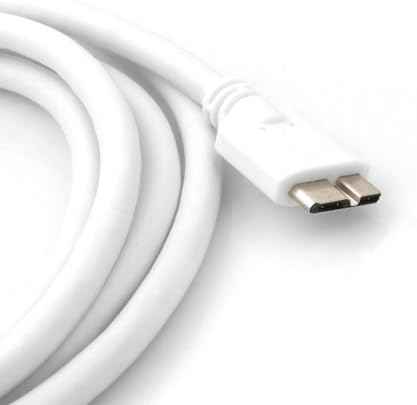 System-S Micro USB 3.0 Datenkabel Ladekabel (USB 3.0 Micro-B) 140 cm in Weiß - DREIKS