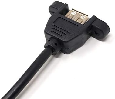System-S USB Typ A (male) Kabel auf USB Typ A (female) Doppel Panel Mount Kabel 32cm