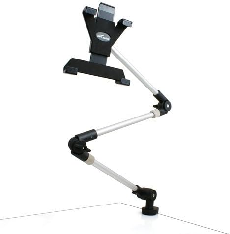 System-S Tischhalterung Halter mit Schwenkarm Flexibel Ständer Stand mit Tischklemme für iPad Pro 12,9 Zoll